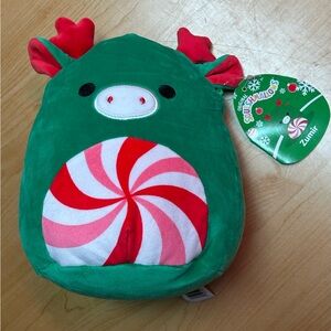 Squishmallows Green and Pink Peppermint Reindeer Plush